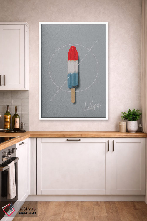 تابلو مدرن آب نبات چوبی اثر پیکسی پیپر - D3W