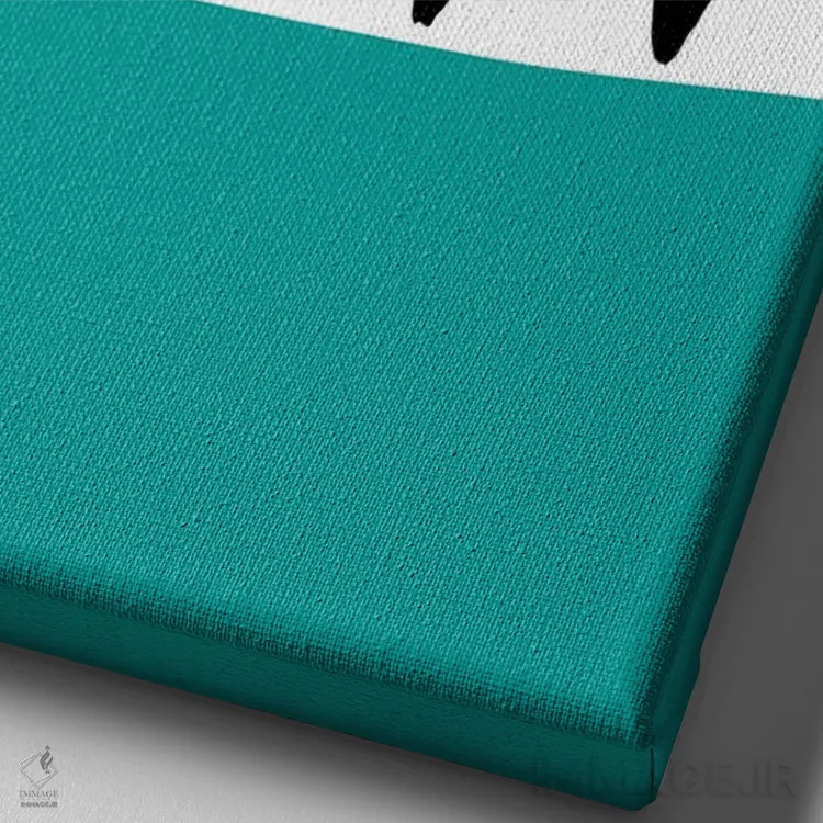 تابلو مینیمال فلس ماهی فیروزه ای نئون فانک اثر پیکسی پیپر - نمای نزدیک بافت بوم