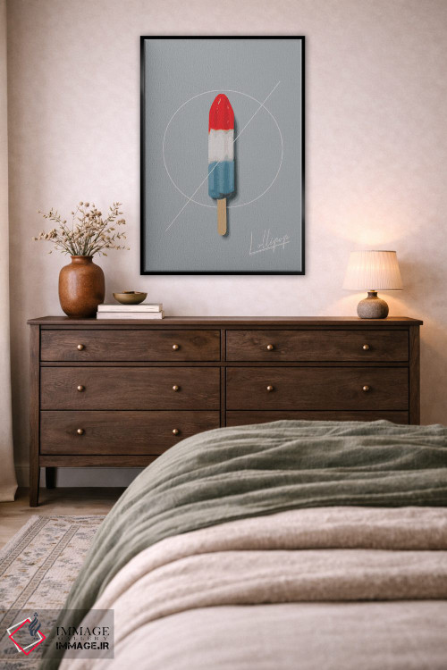 تابلو مدرن آب نبات چوبی اثر پیکسی پیپر - D4B