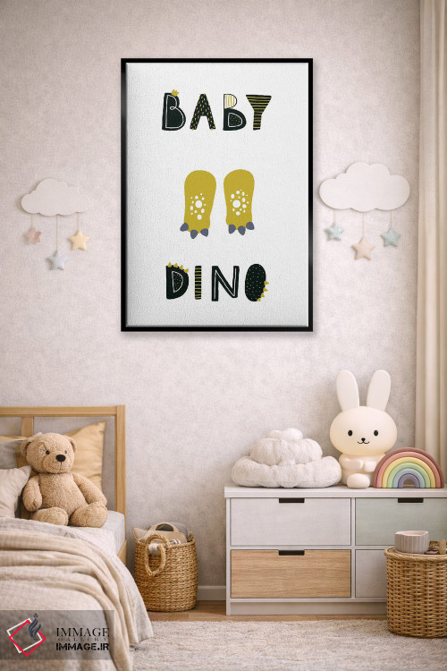 تابلو دکوراتیو دایناسور کوچولو اثر پیکسی پیپر - D6B