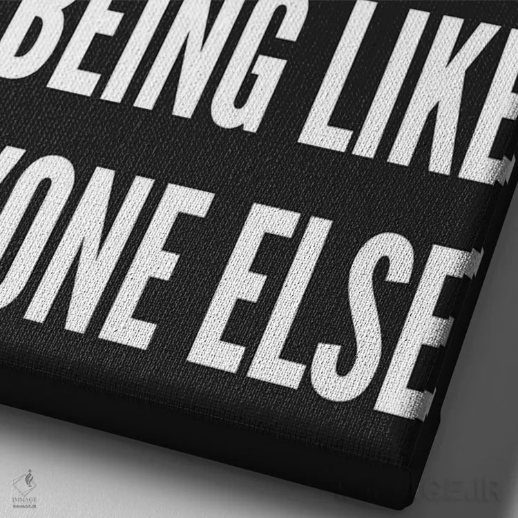 تابلو دکوراتیو هیچ کس هرگز تغییری ایجاد نکرد اثر پیکسی پیپر - نمای نزدیک بافت بوم