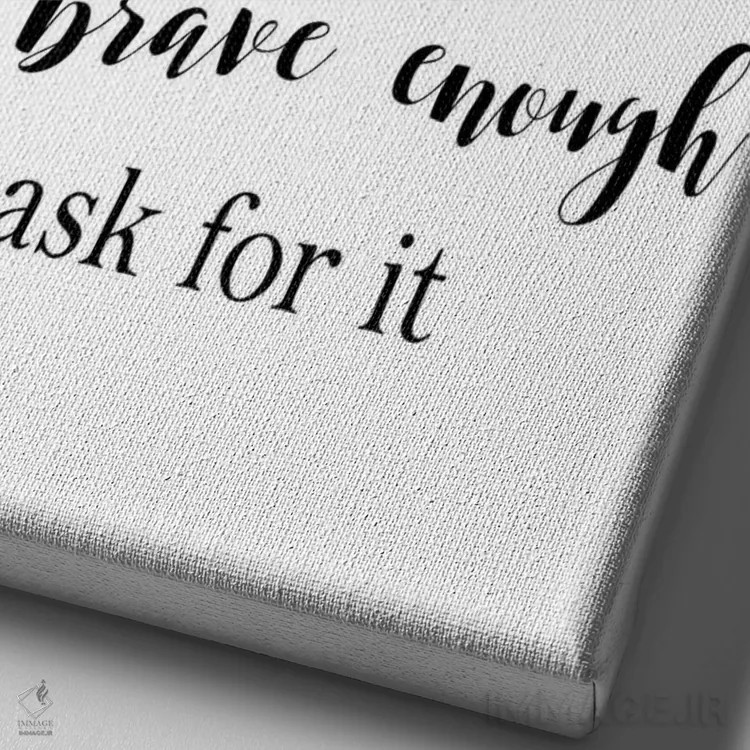 تابلو دکوراتیو به اندازه کافی قوی باش اثر پیکسی پیپر - نمای نزدیک بافت بوم