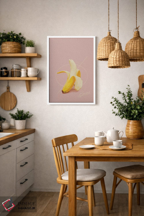 تابلو مینیمال تابستان موزی اثر پیکسی پیپر - D3W