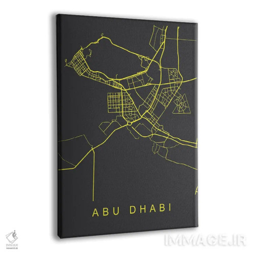 تابلو دکوراتیو نقشه ابوظبی اثر پیکسی پیپر - نمای پرسپکتیو محصول