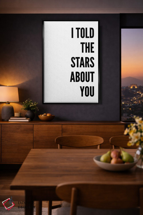 تابلو دکوراتیو به ستاره ها درباره تو گفتم اثر پیکسی پیپر - D3B