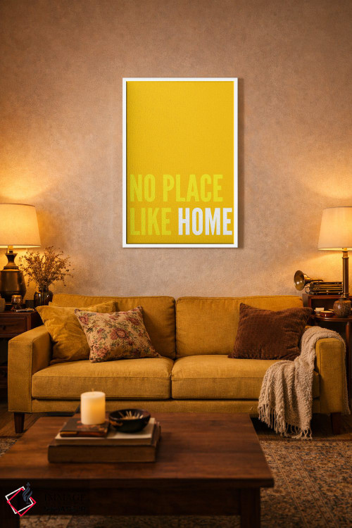 تابلو دکوراتیو هیچ جا خانه خود آدم نمی شود اثر پیکسی پیپر - D1W