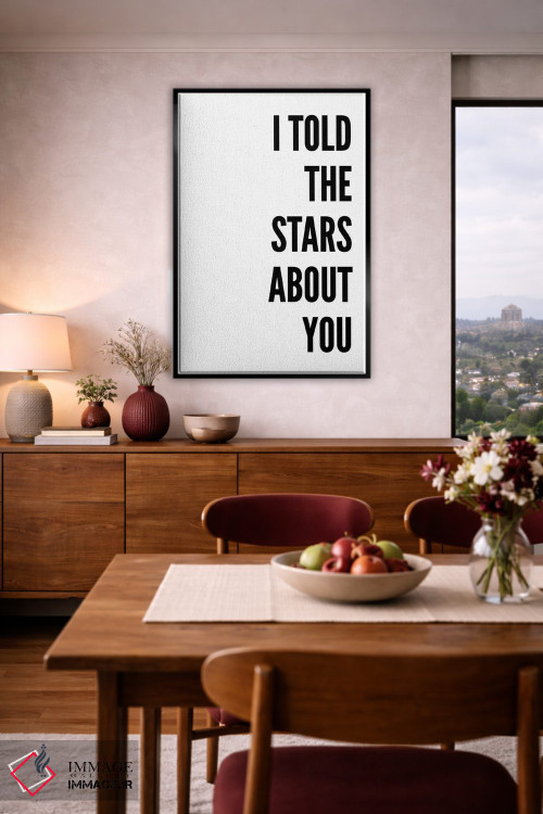 تابلو دکوراتیو به ستاره ها درباره تو گفتم اثر پیکسی پیپر - D4B