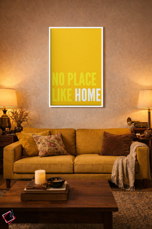 تابلو دکوراتیو هیچ جا خانه خود آدم نمی شود اثر پیکسی پیپر - D2W