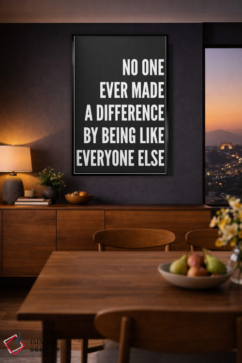 تابلو دکوراتیو هیچ کس هرگز تغییری ایجاد نکرد اثر پیکسی پیپر - D2B