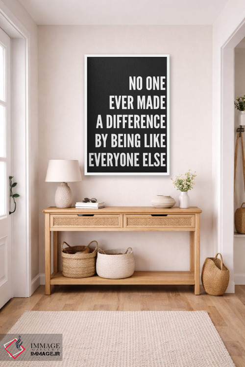 تابلو دکوراتیو هیچ کس هرگز تغییری ایجاد نکرد اثر پیکسی پیپر - D4W