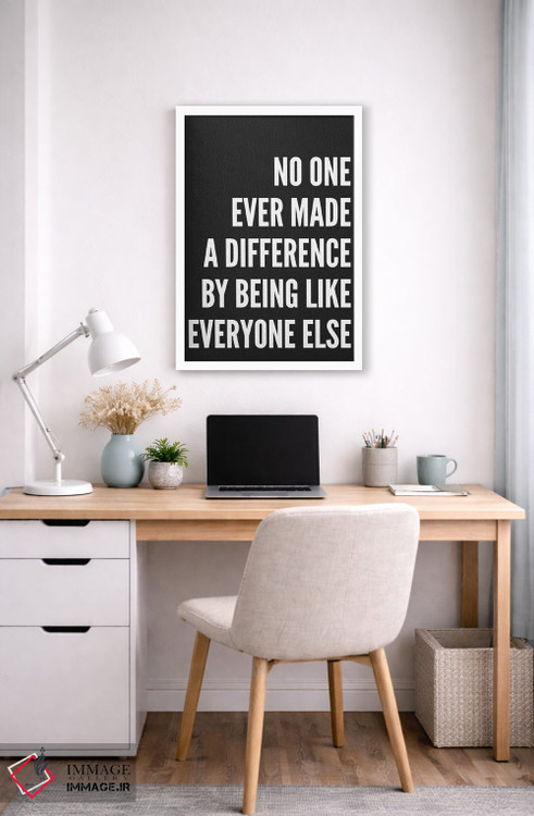 تابلو دکوراتیو هیچ کس هرگز تغییری ایجاد نکرد اثر پیکسی پیپر - D5W