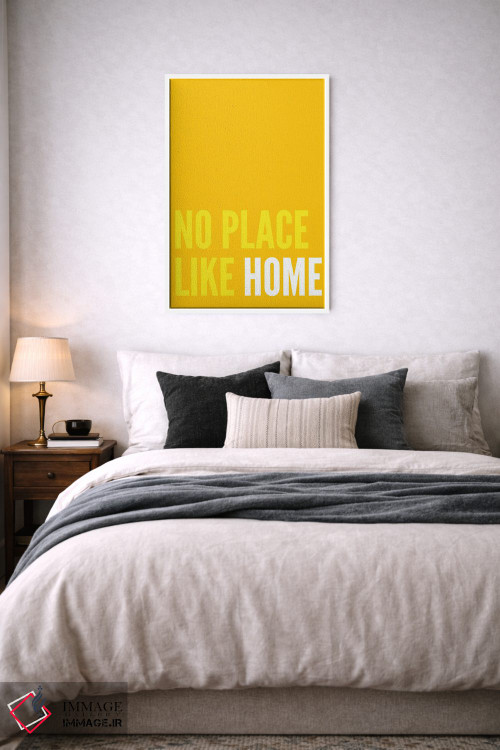تابلو دکوراتیو هیچ جا خانه خود آدم نمی شود اثر پیکسی پیپر - D5W