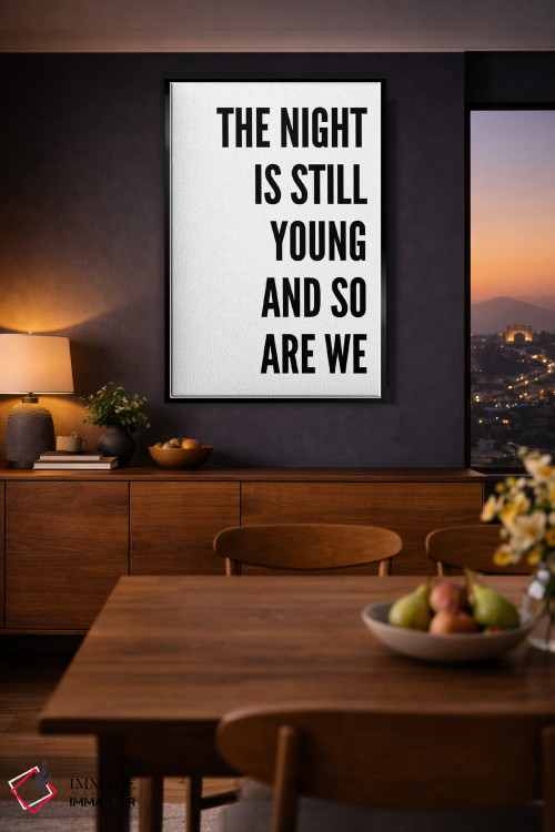 تابلو دکوراتیو هنوز شب جوان است اثر پیکسی پیپر - D2B