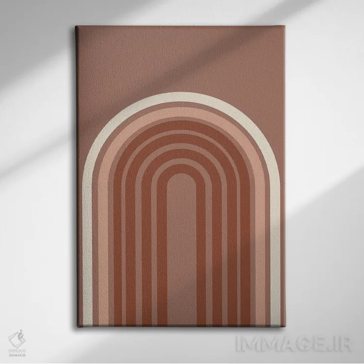 تابلو مینیمال آبری پاییزی اثر پیکسی پیپر - نمای روبهرو روی دیوار