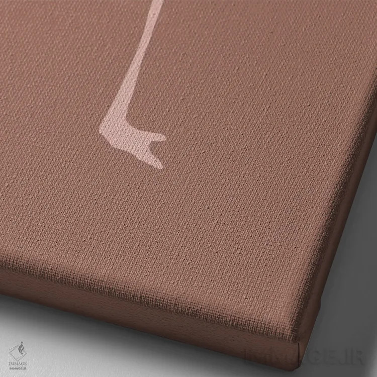 تابلو مینیمال فلامینگو پاییزی اثر پیکسی پیپر - نمای نزدیک بافت بوم