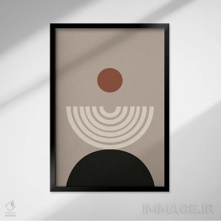 تابلو مینیمال لوسیل پاییزی اثر پیکسی پیپر - نمای قابدار مشکی