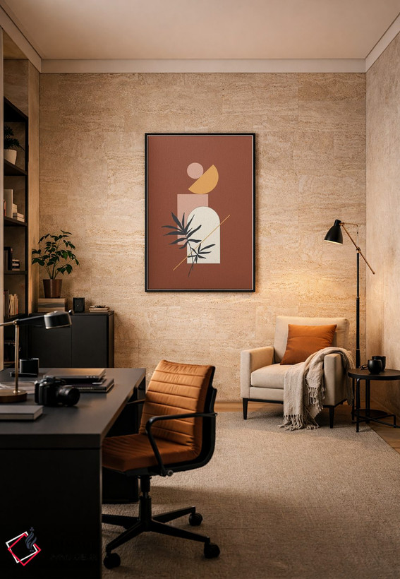 تابلو مینیمال سرخس پاییزی اثر پیکسی پیپر - D6B