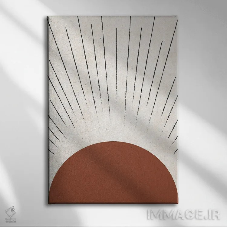 تابلو مینیمال ساشا سان پاییزی اثر پیکسی پیپر - نمای روبهرو روی دیوار