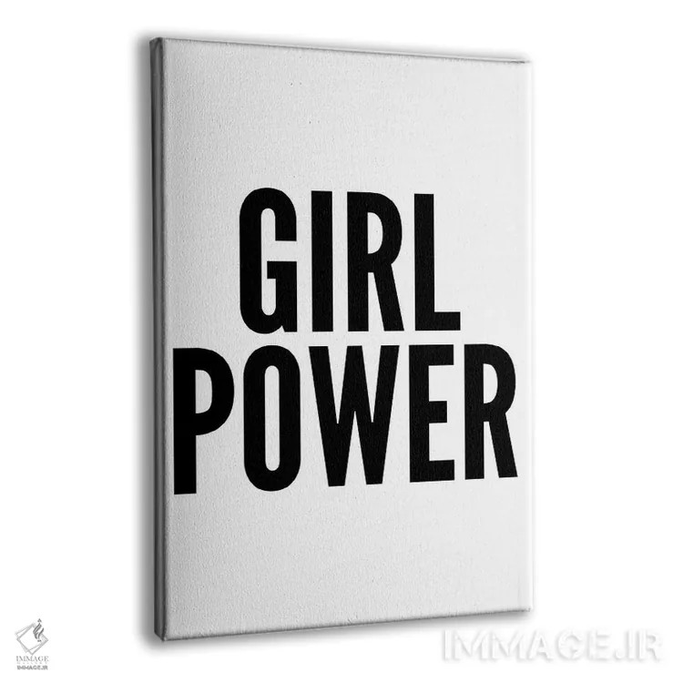 تابلو مدرن قدرت دخترانه اثر پیکسی پیپر - نمای پرسپکتیو محصول