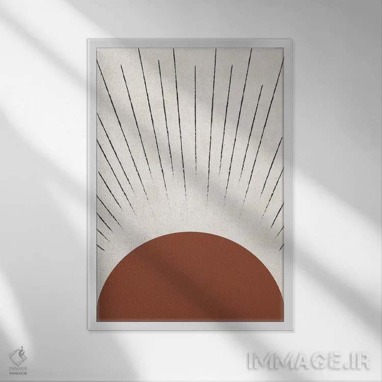 تابلو مینیمال ساشا سان پاییزی اثر پیکسی پیپر - نمای قابدار سفید