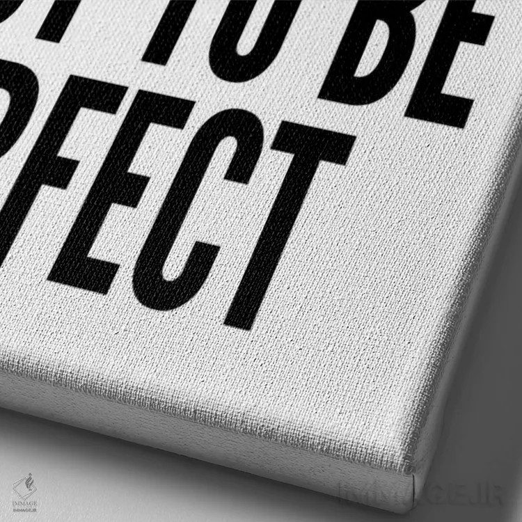 تابلو مدرن من برای واقعی بودن به دنیا آمده ام اثر پیکسی پیپر - نمای نزدیک بافت بوم