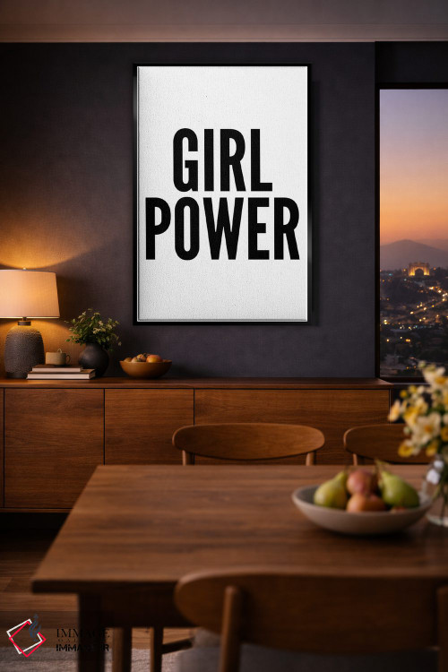 تابلو مدرن قدرت دخترانه اثر پیکسی پیپر - D2B