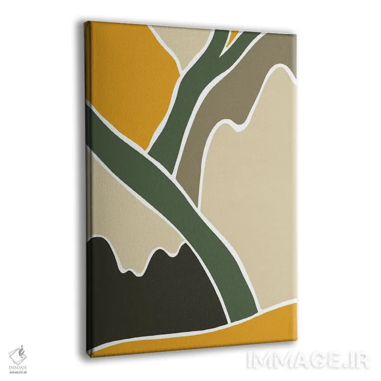 تابلو مینیمال مجموعه وحشی: کوه های انتزاعی اثر پیکسی پیپر - نمای پرسپکتیو محصول