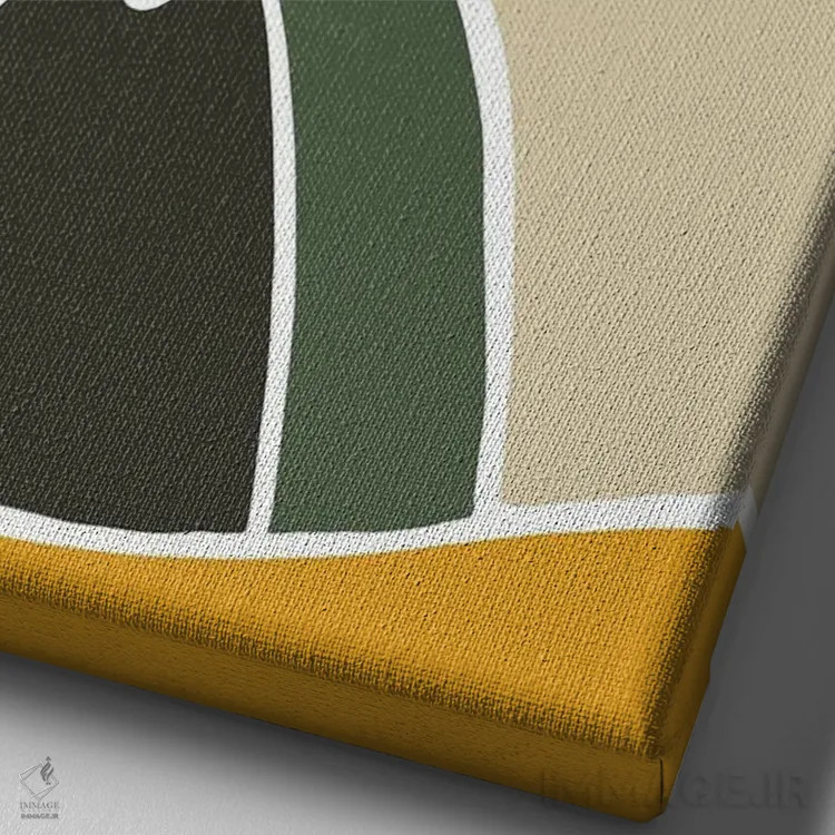 تابلو مینیمال مجموعه وحشی: کوه های انتزاعی اثر پیکسی پیپر - نمای نزدیک بافت بوم