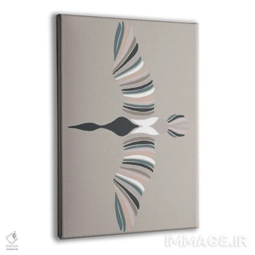 تابلو مینیمال پرنده الهام گرفته اثر پیکسی پیپر - نمای پرسپکتیو محصول