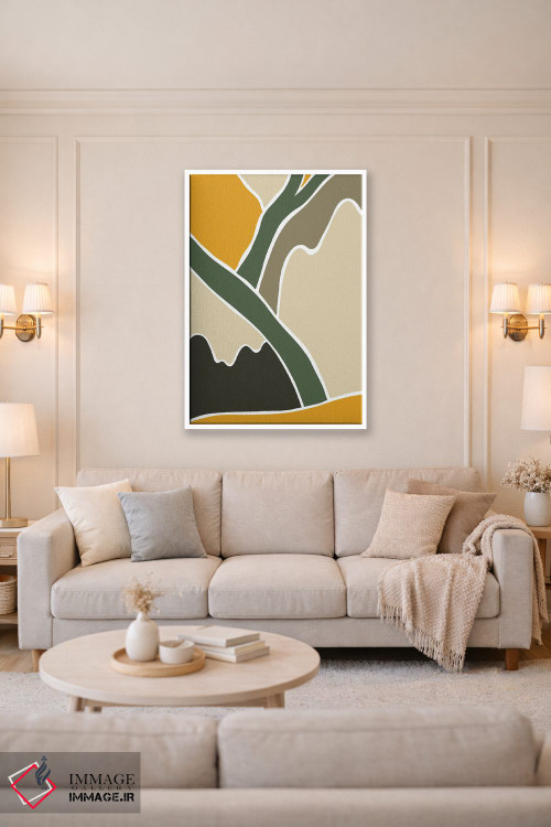 تابلو مینیمال مجموعه وحشی: کوه های انتزاعی اثر پیکسی پیپر - D2W