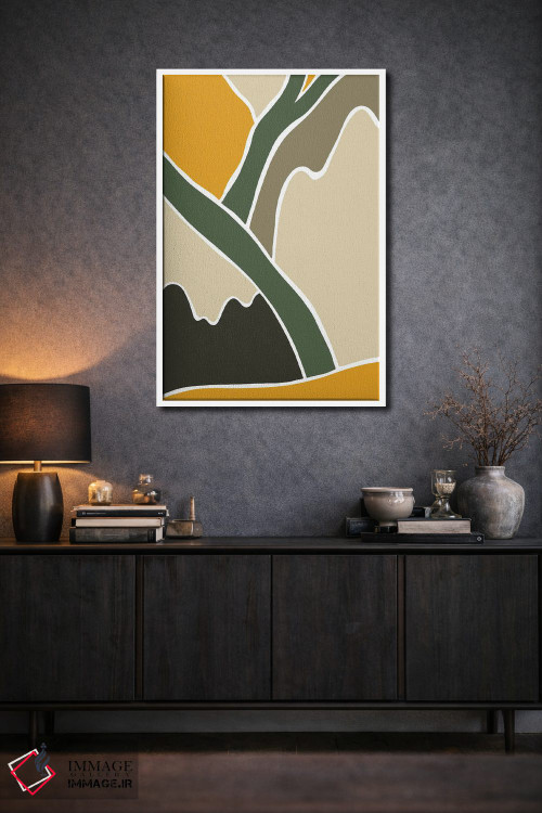 تابلو مینیمال مجموعه وحشی: کوه های انتزاعی اثر پیکسی پیپر - D1W