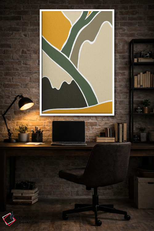 تابلو مینیمال مجموعه وحشی: کوه های انتزاعی اثر پیکسی پیپر - D3W