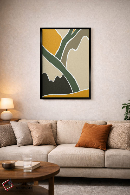 تابلو مینیمال مجموعه وحشی: کوه های انتزاعی اثر پیکسی پیپر - D4B