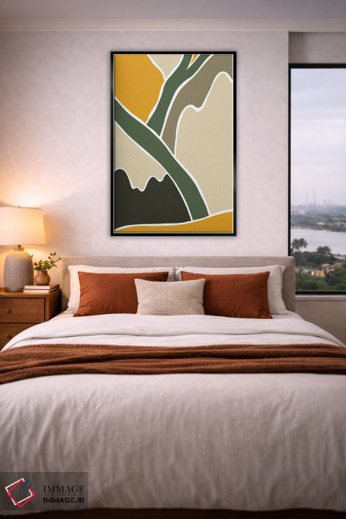 تابلو مینیمال مجموعه وحشی: کوه های انتزاعی اثر پیکسی پیپر - D5B