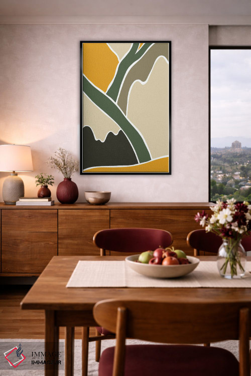 تابلو مینیمال مجموعه وحشی: کوه های انتزاعی اثر پیکسی پیپر - D6B