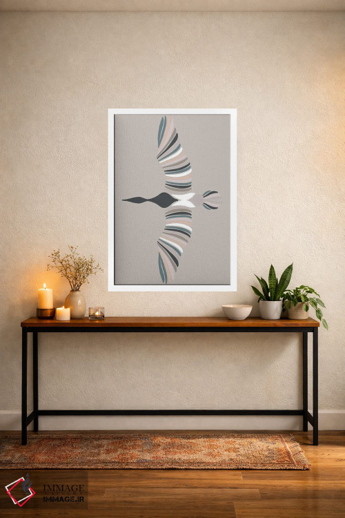 تابلو مینیمال پرنده الهام گرفته اثر پیکسی پیپر - D3W
