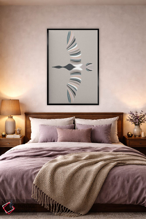 تابلو مینیمال پرنده الهام گرفته اثر پیکسی پیپر - D4B