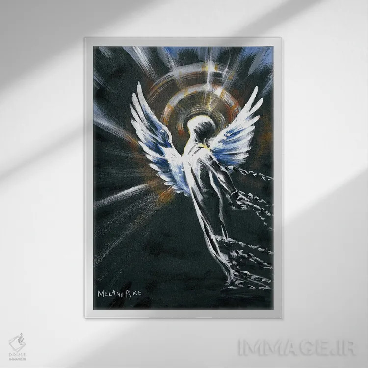 تابلو دکوراتیو خوشا به حال آزار دیدگان اثر ملانی پایک - نمای قابدار سفید