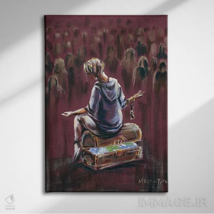 تابلو دکوراتیو ارث بردن فروتنان اثر ملانی پایک - نمای روبهرو روی دیوار