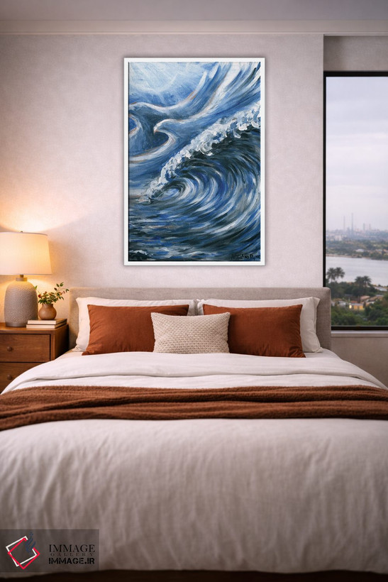 تابلو دکوراتیو امواج تغییر اثر ملانی پایک - D3W