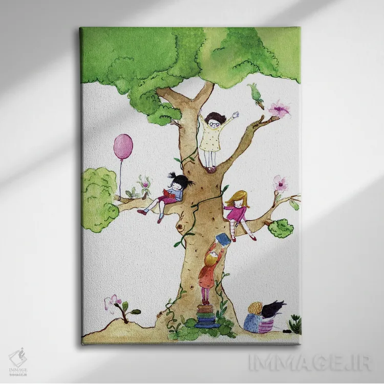 تابلو دکوراتیو درخت دوست داشتنی من اثر پائولا زاکیمی - نمای روبهرو روی دیوار