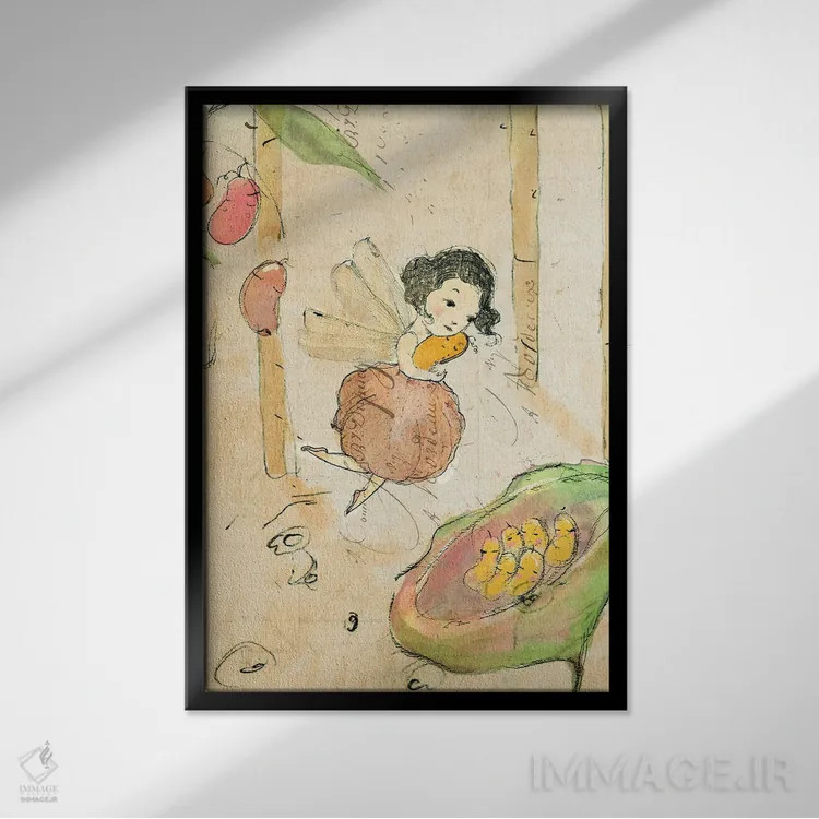تابلو دکوراتیو هادا اثر پائولا زاکیمی - نمای قابدار مشکی