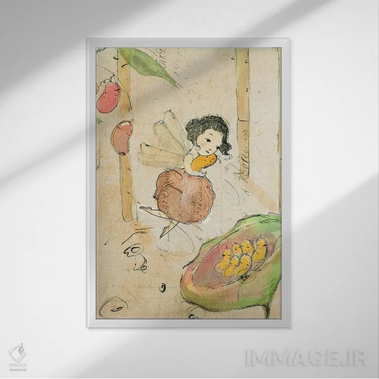 تابلو دکوراتیو هادا اثر پائولا زاکیمی - نمای قابدار سفید