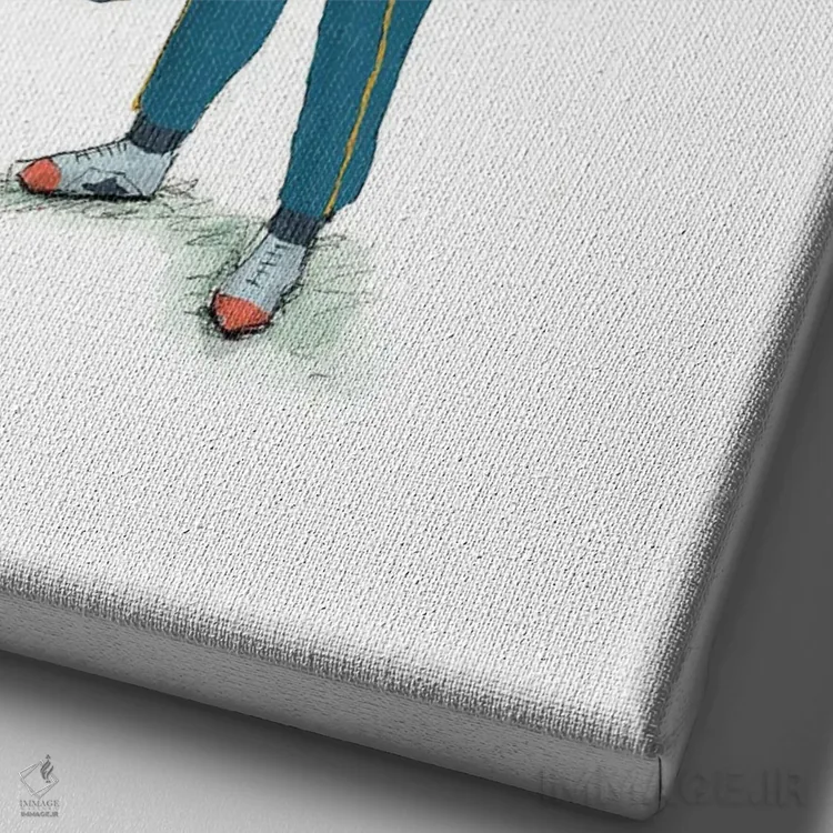 تابلو دکوراتیو راننده ماشین مسابقه اثر پائولا زاکیمی - نمای نزدیک بافت بوم
