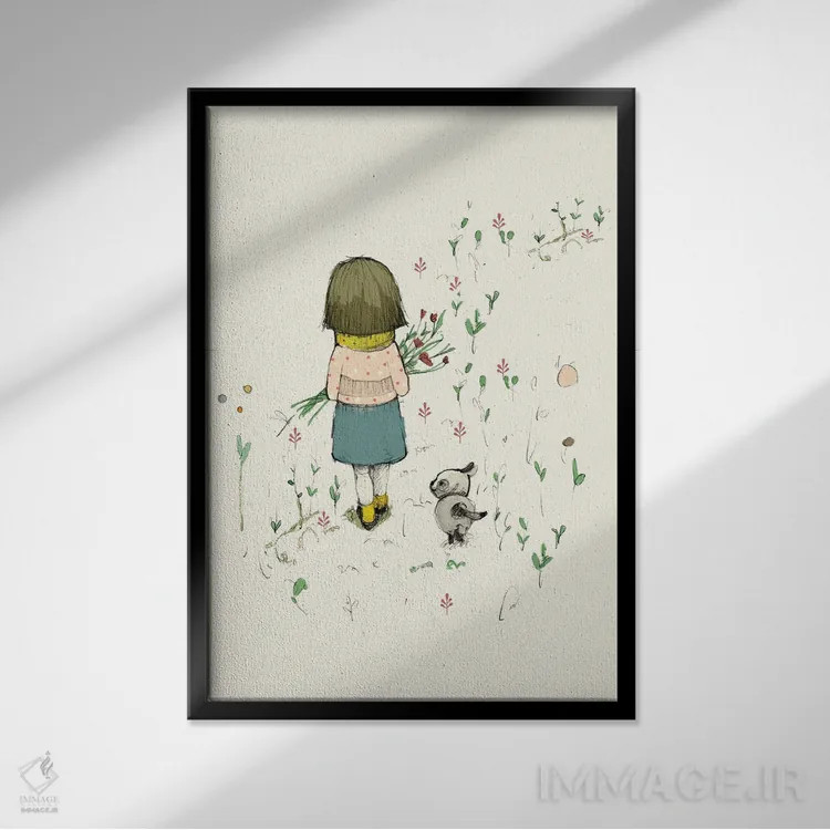 تابلو دکوراتیو با هم اثر پائولا زاکیمی - نمای قابدار مشکی