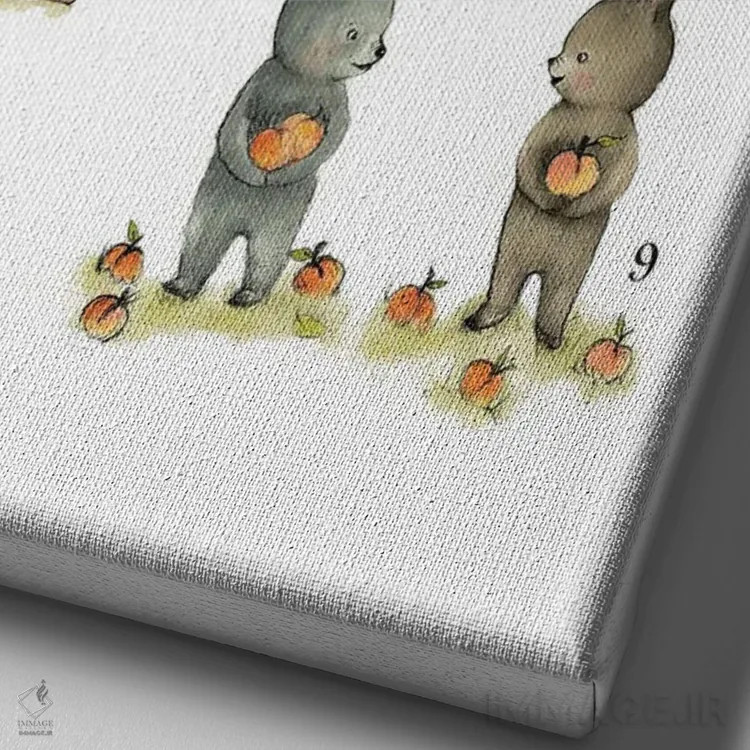 تابلو دکوراتیو اعداد اثر پائولا زاکیمی - نمای نزدیک بافت بوم