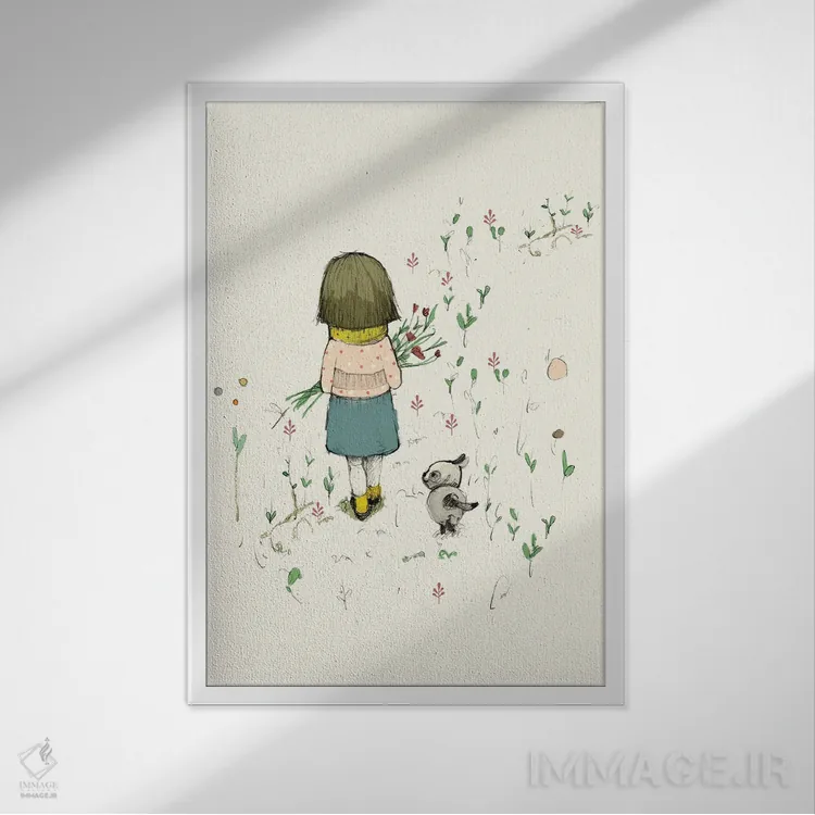 تابلو دکوراتیو با هم اثر پائولا زاکیمی - نمای قابدار سفید