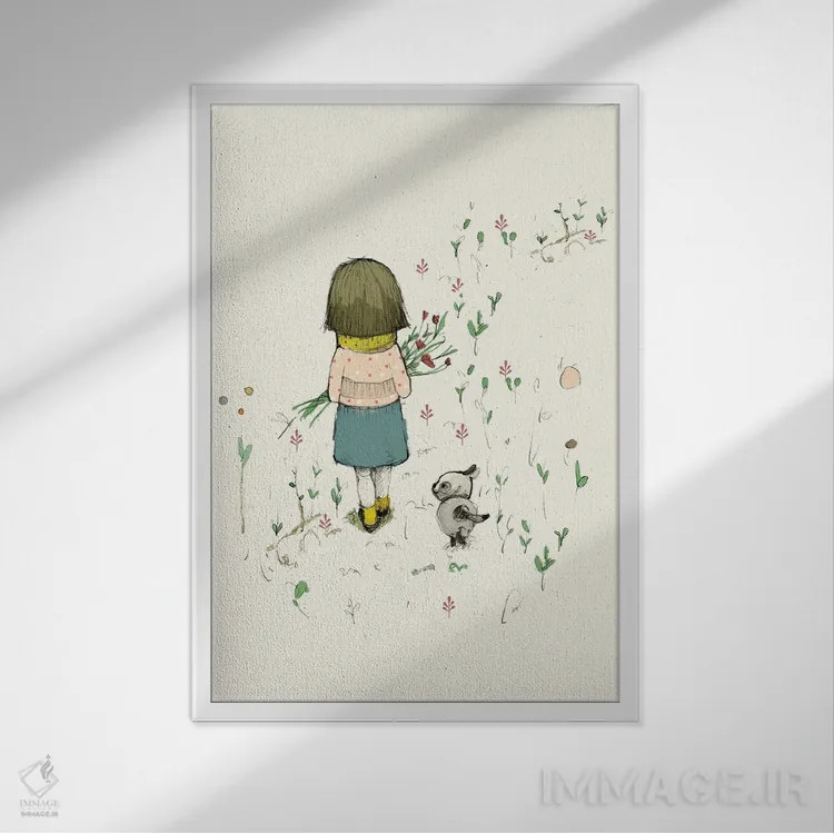 تابلو دکوراتیو با هم اثر پائولا زاکیمی - نمای قابدار سفید