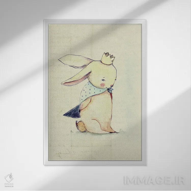 تابلو دکوراتیو شاهزاده اثر پائولا زاکیمی - نمای قابدار سفید