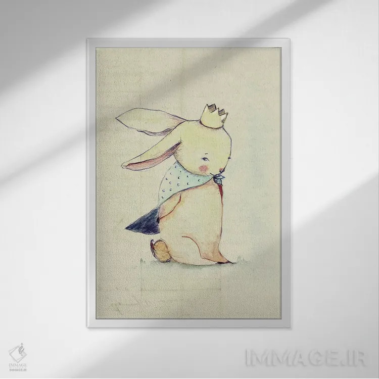 تابلو دکوراتیو شاهزاده اثر پائولا زاکیمی - نمای قابدار سفید